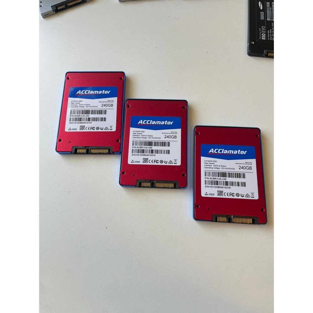 lot of 3 - NEW Acclamator 240GB SSD all 3 included